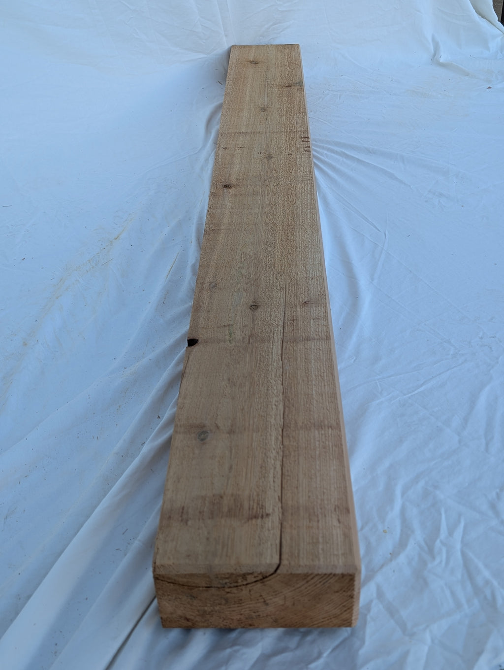Rough Cut Cedar Fireplace Mantel – Rustic Farmhouse Style